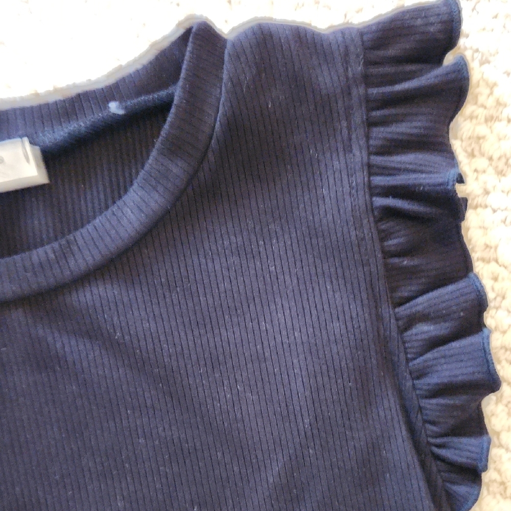 Francesca's Collections Black Ribbed Top - Picture 4 of 5